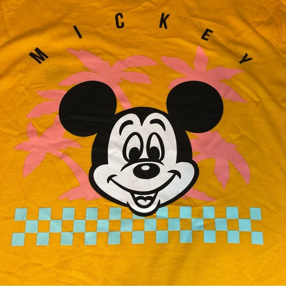 Disney x Neff Mickey Mouse Gold Chill Diner Cotton crewneck Graphic Tee Shirt -L - Picture 8 of 10